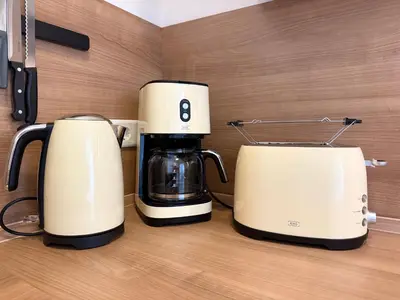 Kaffee-/Teezubehör in der Unterkunft Haus am Waldbad FeWo 2
