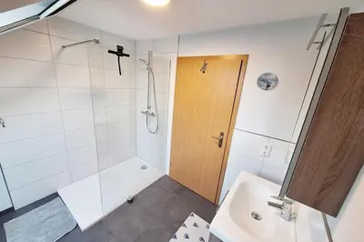 Ein Badezimmer in der Unterkunft Ferienwohnung Fischers Fritze
