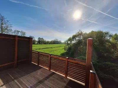 Ein Balkon oder eine Terrasse in der Unterkunft Ferienwohnung Fischers Fritze
