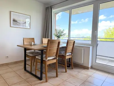 Ein Balkon oder eine Terrasse in der Unterkunft Haus am Waldbad FeWo 2