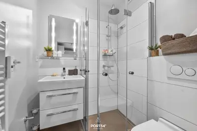 Ein Badezimmer in der Unterkunft Ferienwohnung Bake 21