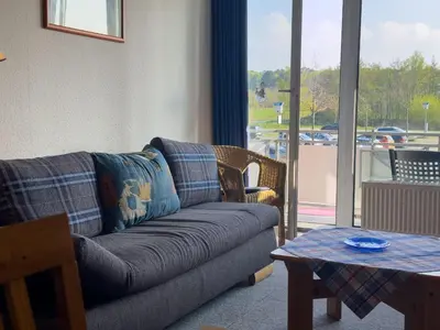 Ein Sitzbereich in der Unterkunft Haus Seewind Wohnung 3