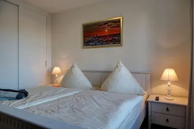 Ein Bett oder Betten in einem Zimmer der Unterkunft Büsumer Reethus 1.8