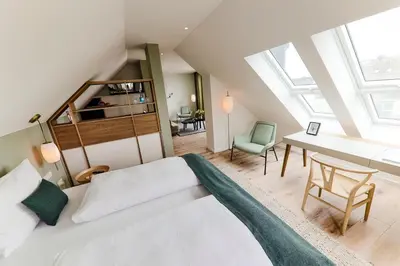 Ein Bett oder Betten in einem Zimmer der Unterkunft Hotel Astra Maris