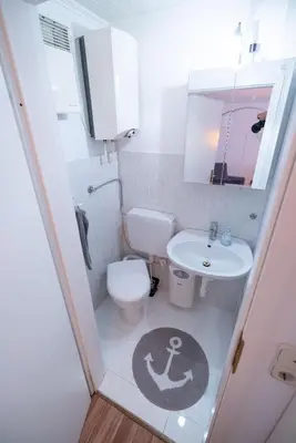 Ein Badezimmer in der Unterkunft Haus Kehrwieder Datscha Gartenhaus