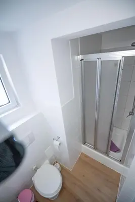 Ein Badezimmer in der Unterkunft Haus Kehrwieder Wohnung Neuwerk