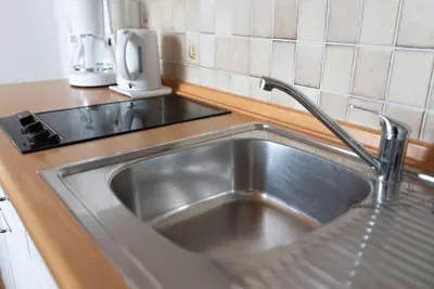 Küche/Küchenzeile in der Unterkunft Haus Kehrwieder Wohnung Südsee
