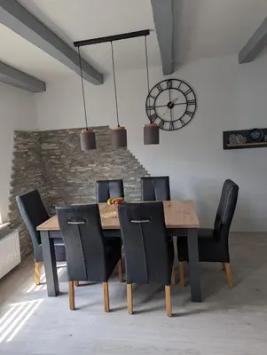 Ein Sitzbereich in der Unterkunft Lütt achtern Diek