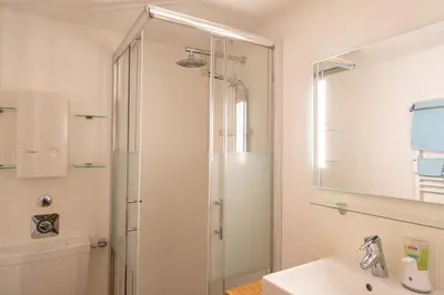 Ein Badezimmer in der Unterkunft Strandresidenz Rosengarten