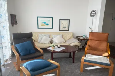 Ein Sitzbereich in der Unterkunft Marina Cux