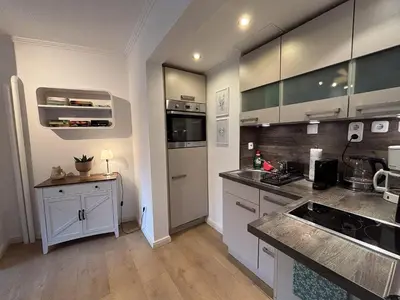Küche/Küchenzeile in der Unterkunft Haus Frauenpreis Wohnung 57