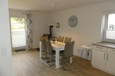 Grundriss der Unterkunft 6 Personen Ferienhaus mit Sauna, Whirlpool, zwei Duschen sowie Kaminofen in Otterndorf