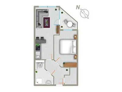 Grundriss der Unterkunft Kurpark-Residenz Apartment Kugelbake