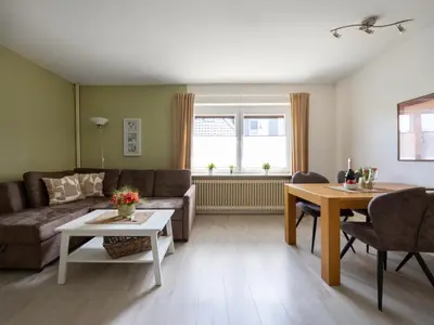 Ein Sitzbereich in der Unterkunft Haus an der Lagune