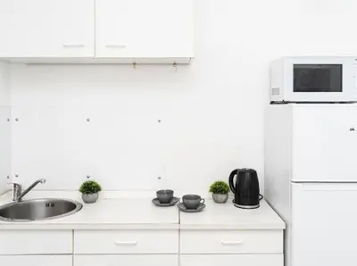 Küche/Küchenzeile in der Unterkunft Brunsbüttel City Apartments