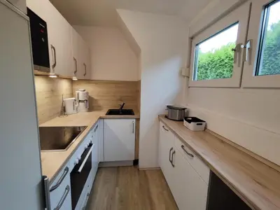 Küche/Küchenzeile in der Unterkunft 4 Personen Ferienhaus in zweiter Reihe zum Deich in Otterndorf