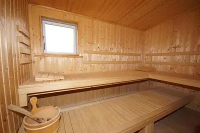 Grundriss der Unterkunft 5 Personen Ferienhaus mit Sauna, Kanu und herrlichem Seeblick in Otterndorf