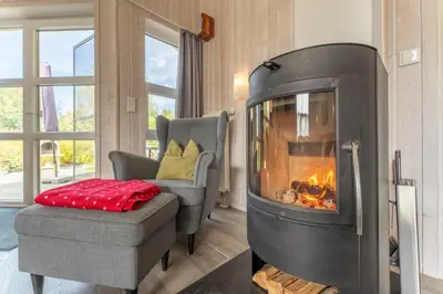 Grundriss der Unterkunft 4 Personen Ferienhaus mit Sauna, Kaminofen und einen wunderschцnen Garten mit Terrasse in Otterndorf