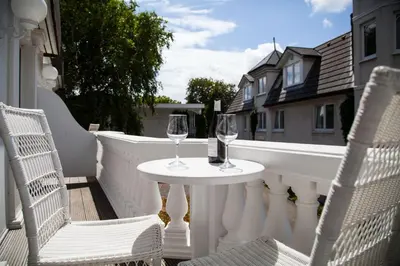 Ein Balkon oder eine Terrasse in der Unterkunft Ferienanlage Duhnen Haus 23