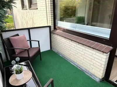 Ein Balkon oder eine Terrasse in der Unterkunft Austernfischer