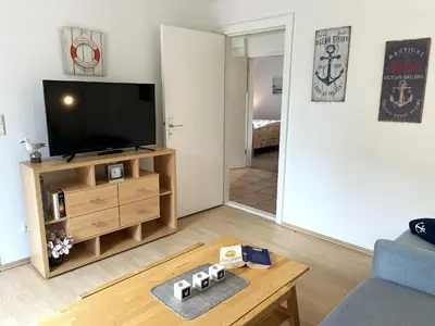 TV/Unterhaltungsangebot in der Unterkunft Wohnung Alkersum