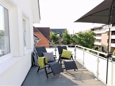 Ein Balkon oder eine Terrasse in der Unterkunft Deck 2