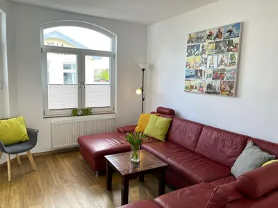 Ein Sitzbereich in der Unterkunft Deck 2