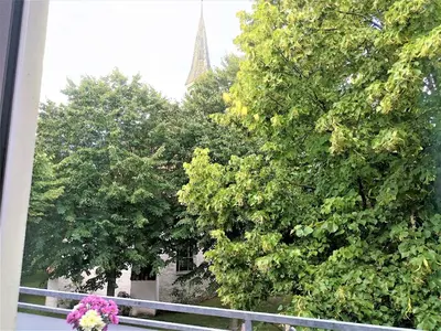 Ein Garten an der Unterkunft Wohnung List
