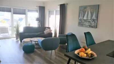 Ein Sitzbereich in der Unterkunft Penthouse Code Zero