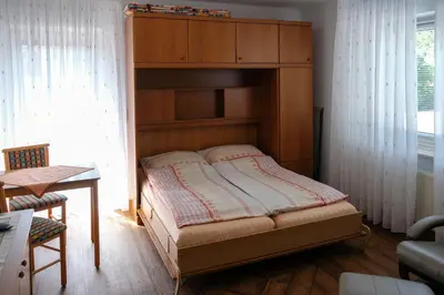 Ein Bett oder Betten in einem Zimmer der Unterkunft Ferienwohnung Herzmuschel