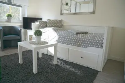 Ein Bett oder Betten in einem Zimmer der Unterkunft Apartmenthaus Frauenpreiss FeWo 60