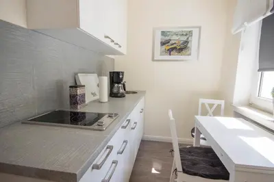 Küche/Küchenzeile in der Unterkunft Apartmenthaus Frauenpreiss FeWo 60