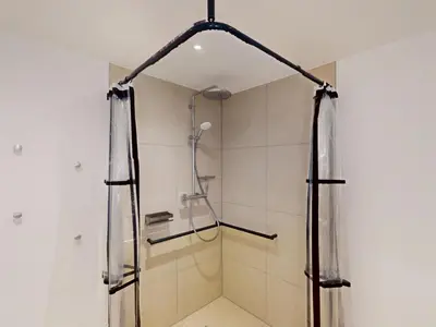 Ein Badezimmer in der Unterkunft Lighthouse Duhner Spitze - W08