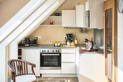 Küche/Küchenzeile in der Unterkunft Haus Ricker - Dachgeschoss