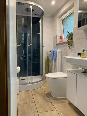 Ein Badezimmer in der Unterkunft Ferienhaus Zur Waldfee