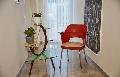 Ein Sitzbereich in der Unterkunft Bernstein Hotel 
