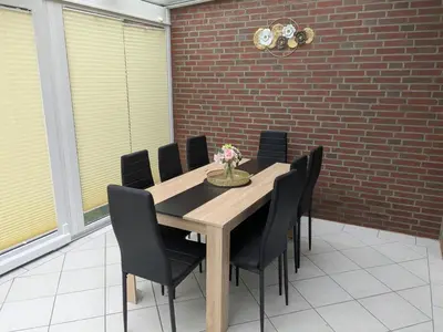 Grundriss der Unterkunft Monteurhaus Westertweute mit Wintergarten