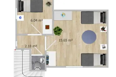 Grundriss der Unterkunft Monteurhaus Westertweute mit Wintergarten