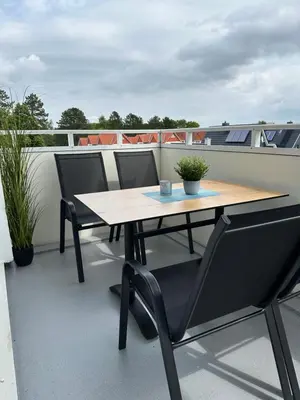 Ein Balkon oder eine Terrasse in der Unterkunft Haus Poseidon, Ferienwohnung POS30