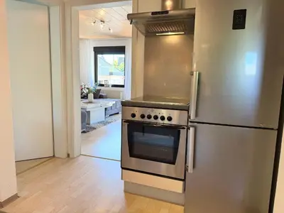 Küche/Küchenzeile in der Unterkunft Haus Strandgold FeWo 1