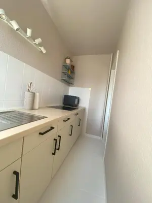 Küche/Küchenzeile in der Unterkunft Küstenbutze Büsum
