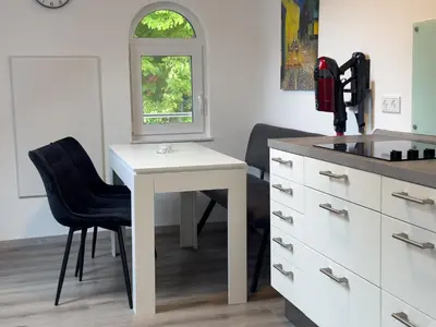 Küche/Küchenzeile in der Unterkunft See Oase Bad Bederkesa
