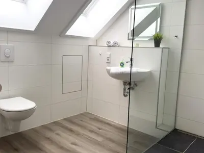 Ein Badezimmer in der Unterkunft See Oase Bad Bederkesa