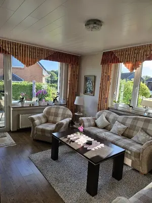 Ein Sitzbereich in der Unterkunft Ferienwohnung Majü 1
