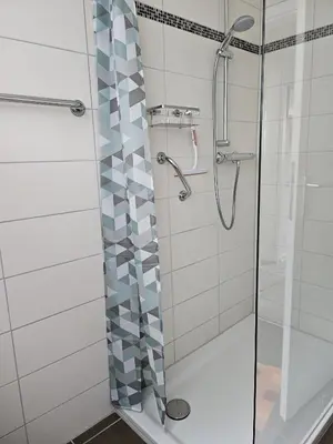Ein Badezimmer in der Unterkunft Ferienwohnung Majü 1