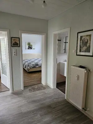 Ein Bett oder Betten in einem Zimmer der Unterkunft Ferienwohnung Majü 1