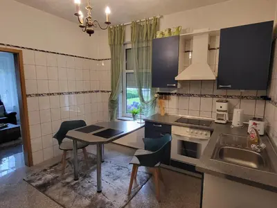 Küche/Küchenzeile in der Unterkunft Ferienwohnung Vogel