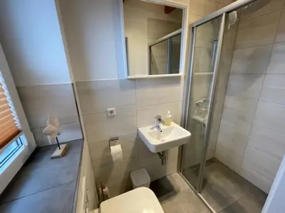 Ein Badezimmer in der Unterkunft Nordsee