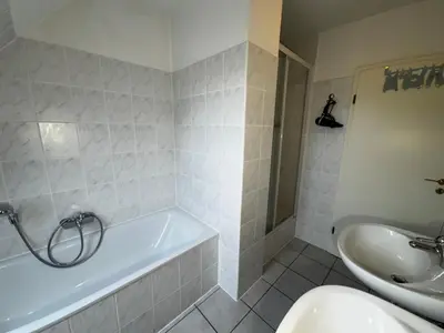 Ein Badezimmer in der Unterkunft Ferienwohnung Knechtsand Cuxhaven