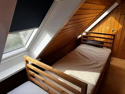 Ein Bett oder Betten in einem Zimmer der Unterkunft Ferienwohnung Knechtsand Cuxhaven